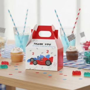 Two Fast 2nd Birthday Kids Racing Cars Name Favor Boxes