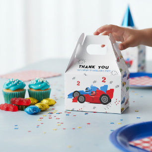 Two Fast 2nd Birthday Kids Racing Cars Name Favor Boxes