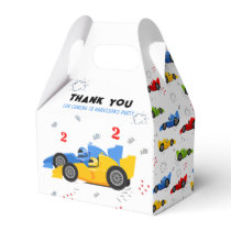 Two Fast 2nd Birthday Kids Racing Cars Name Favor Boxes