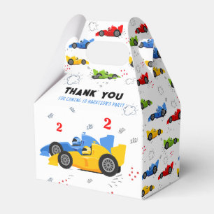 Two Fast 2nd Birthday Kids Racing Cars Name Favor Favor Boxes