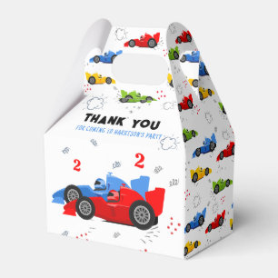 Two Fast 2nd Birthday Kids Racing Cars Name Favor Favor Boxes