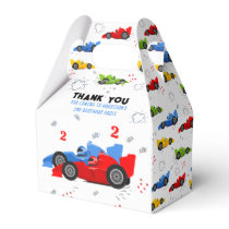 Two Fast 2nd Birthday Kids Racing Cars Name Favor Favor Boxes
