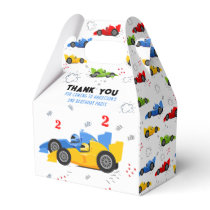 Two Fast 2nd Birthday Kids Racing Cars Name Favor Favor Boxes