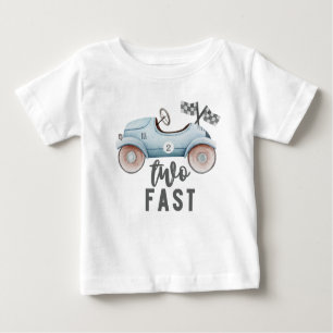 Two Fast 2nd birthday shirt race car racing