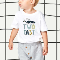 Two Fast 2nd Birthday Toddler Tshirt