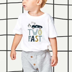 Two Fast 2nd Birthday Toddler Tshirt
