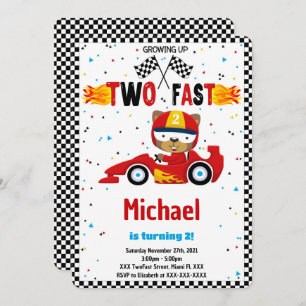 Two Fast Birthday Invitation