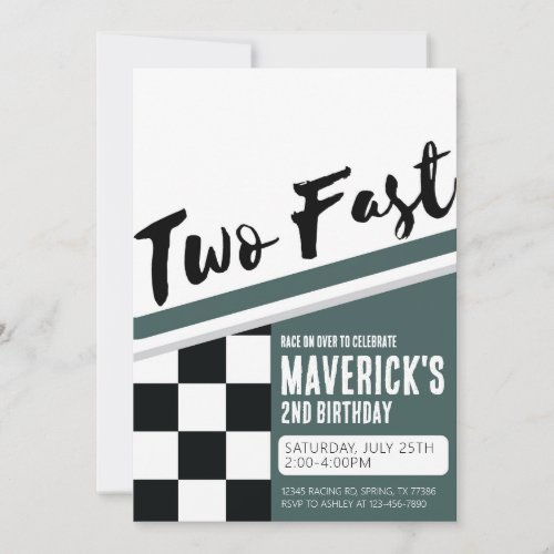 Two Fast Birthday Invitation
