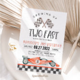 Growing up Two Fast Second Birthday Invitation