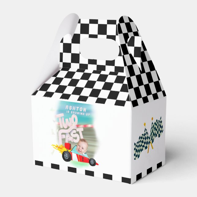 Two Fast Birthday Party Favor Boxes (Front Side)