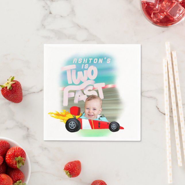 Two Fast Birthday Party Napkins (Insitu)