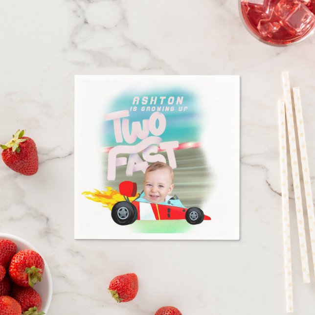 Two Fast Birthday Party Napkins (Insitu)