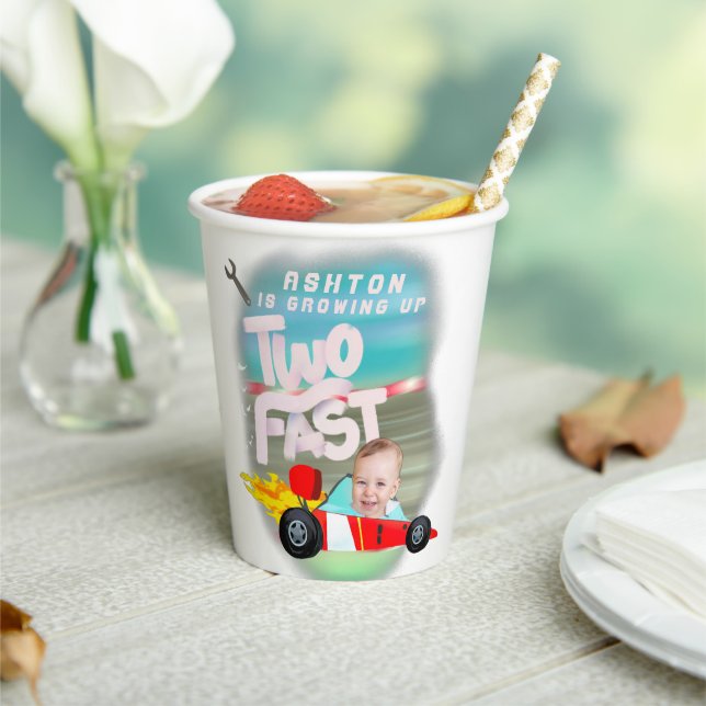 Two Fast Birthday Party Paper Cups (Insitu)