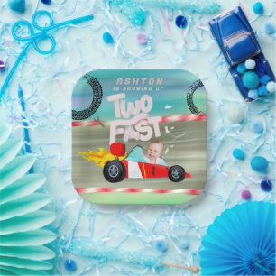 Two Fast Birthday Party Paper Plates