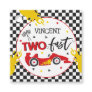 Two Fast Birthday Party Red Race Car 2nd Birthday Favor Tags