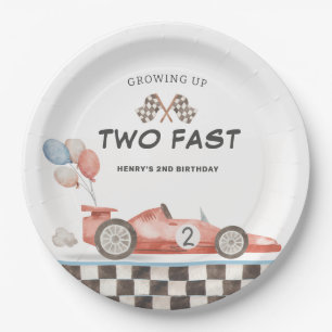 Two Fast Birthday Racecar 2nd Lap Paper Plates