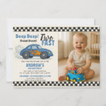 Two Fast Birthday Racing Car Invitation