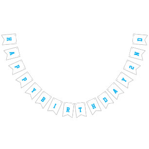 Two Fast Blue Race Car 2nd Birthday Party Bunting Flags