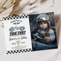 Two Fast Boy 2nd Birthday Race Car Party Photo