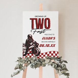 Two Fast Boys 2nd Dirt Bike Birthday Foam Board