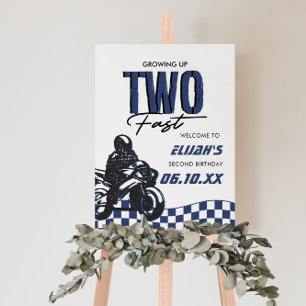 Two Fast Boys 2nd Dirt Bike Birthday Foam Board
