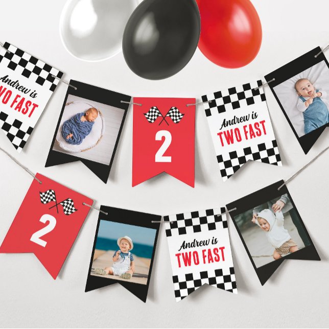 Two Fast Boys Birthday bunting banner (Creator Uploaded)