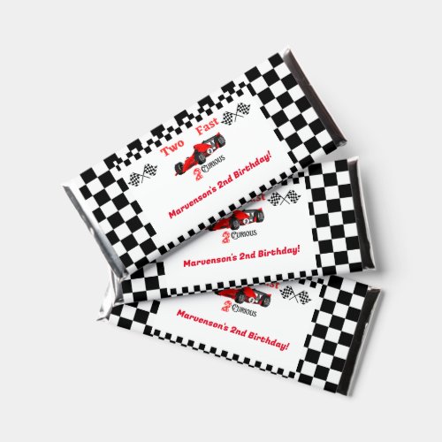 Two fast car race  birthday party chocolate candy  hershey bar favors