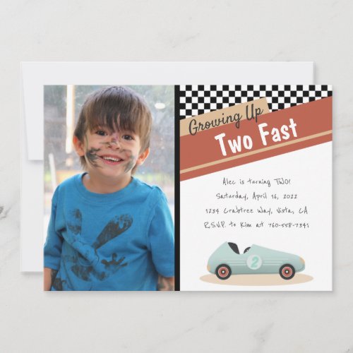 Two Fast Car Theme Unique Yellow Red Black Invitat Invitation