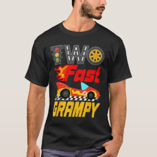 Two Fast Grampy Pit Crew Racing Car Family Birthda T-Shirt