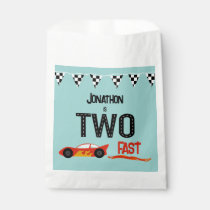 TWO fast kids racecar second birthday party Favor Bag
