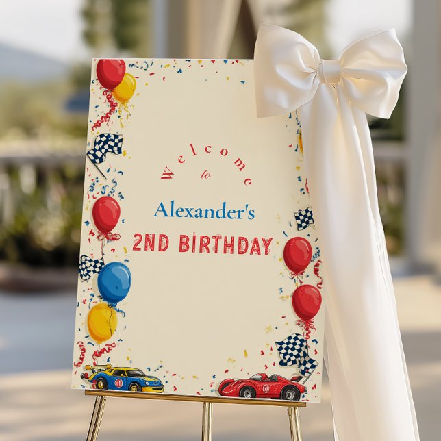 Two Fast Race Car 2nd Birthday Foam Board (Creator Uploaded)