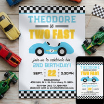 Two Fast Race Car 2nd Birthday