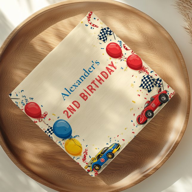 Two Fast Race Car 2nd Birthday Napkins (Creator Uploaded)