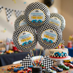 Two Fast Race Car 2nd Birthday Party Balloon