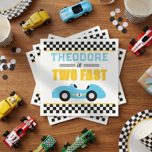 Two Fast Race Car 2nd Birthday Party Napkins