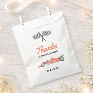 Two Fast Race Car 2nd Boy's Birthday Party Favor Bag