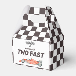 Two Fast Race Car 2nd Boy&#39;s Birthday Party Favor Boxes