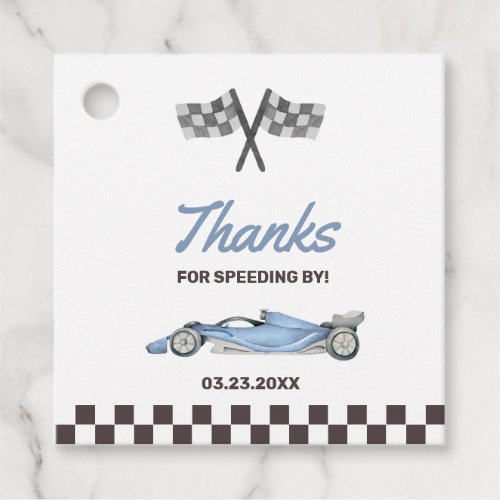 Two Fast Race Car 2nd Boys Birthday Party Favor Tags