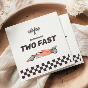 Two Fast Race Car 2nd Boy's Birthday Party Napkins