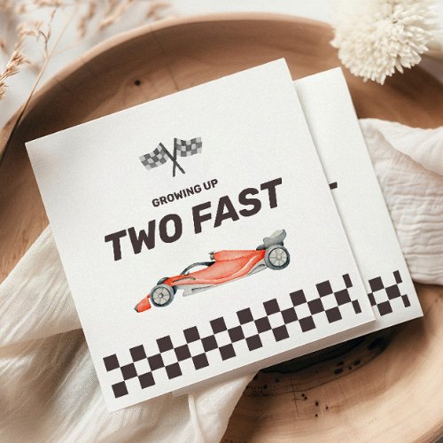 Two Fast Race Car 2nd Boys Birthday Party Napkins