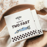 Two Fast Race Car 2nd Boy's Birthday Party Napkins<br><div class="desc">Zoom,  zoom! Celebrate your two year old speed racer's car themed birthday party with these adorable modern watercolor blue race car paper napkins. Perfect for your little boy's party celebrations!</div>