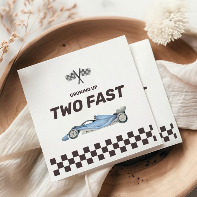 Two Fast Race Car 2nd Boy's Birthday Party Napkins (Creator Uploaded)