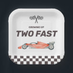 Two Fast Race Car 2nd Boy's Birthday Party Paper Plates<br><div class="desc">Zoom,  zoom! Celebrate your two year old speed racer's car themed birthday party with these adorable modern race car paper plates. Perfect for your little boy's party celebrations!</div>