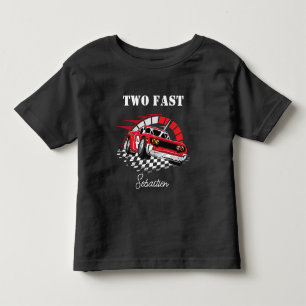 Two Fast Race Car, 2ndBirthday  Toddler T-shirt