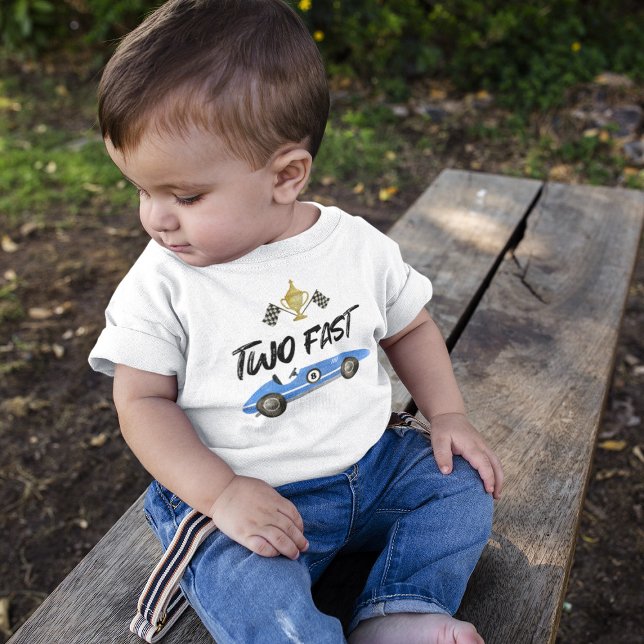 Two Fast Race Car Birthday Baby T-Shirt (Creator Uploaded)