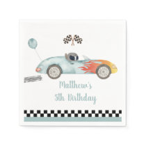 Two Fast Race Car Birthday Napkins