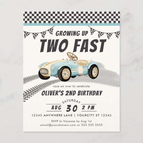 Two Fast Race Car Boy 2nd Birthday Party Budget 