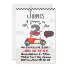 Two Fast Race Car Boy 2nd Birthday Party