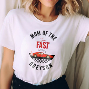 Two Fast Race Car Boy 2nd Birthday Party T-Shirt