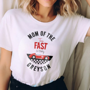 Two Fast Race Car Boy 2nd Birthday Party T-Shirt